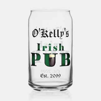 Irish Pub Bar Pint Bière Soda Can Verre Boire