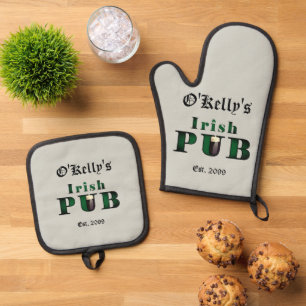 Irish Pub Bar Tavern BBQ Ovenwant & Pannenlap Set