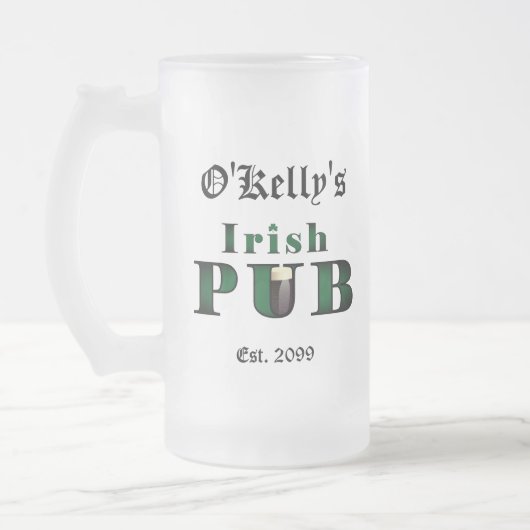 Irish Pub Bar Tavern Frosted Bier Mok (Links)