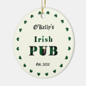 Irish Pub Bar Tavern kerstversiering Keramisch Ornament (Links)