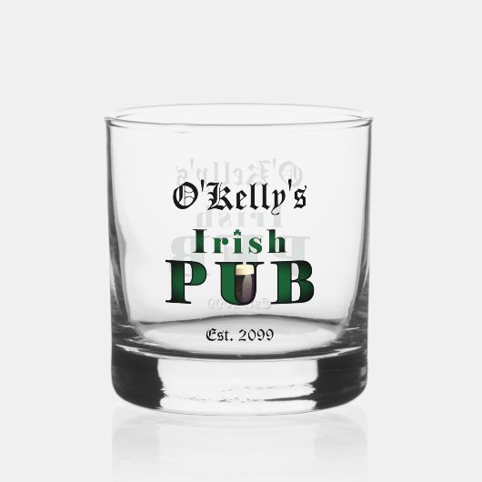 Irish Pub Bar Whiskey Rocks Verre Verre Boire (Recto)