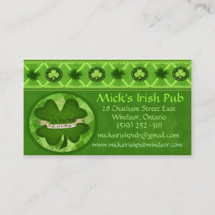 Irish Pub Business Card-template Visitekaartje