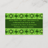 Irish Pub Business Card-template Visitekaartje (Achterkant)