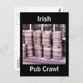 Irish Pub Crawl Briefkaart (Voorkant / Achterkant)