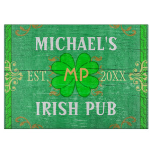 Irish Pub Creëer Your Ewn Home Bar - op maat gesne Snijplank