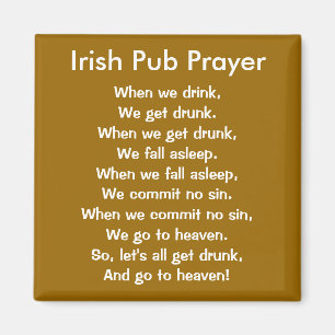 Irish Pub Prayer Magnet Magneet