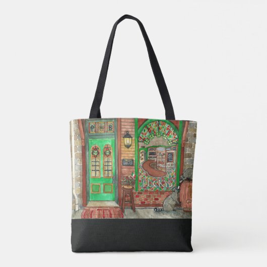 Irish Pub Waterverf Canvas tas (Achterkant)