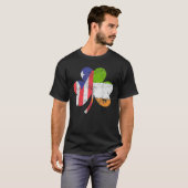 Irish Puerto Rican Flag Ireland Shamrock St Patric T-shirt (Voorkant volledig)