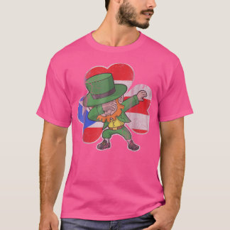 Irish Puerto Rico Dabbing Leprechaun St Patricks D T-shirt