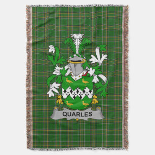 Irish Quarles Coat of Arms Family Crest Ierland Deken