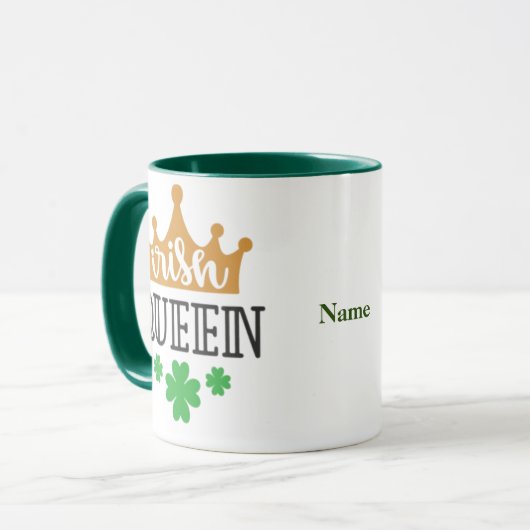 Irish Queen Gift pas Mok aan (Voorkant links)
