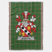 Irish Quelch Coat of Arms Family Crest Ireland Deken (Voorkant Verticaal)