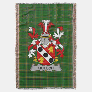 Irish Quelch Coat of Arms Family Crest Ireland Deken