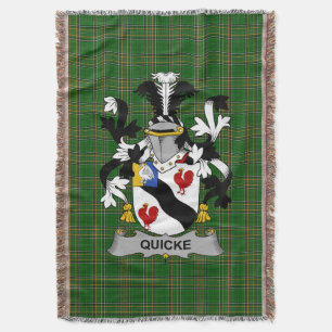 Irish Quicke Coat of Arms Family Crest Ireland Ir Deken