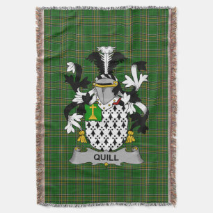Irish Quill Coat of Arms Family Crest Ierland Deken
