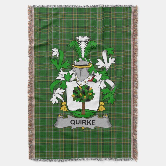 Irish Quirke of O_Quirke Wapen van het familiewape Deken (Voorkant Verticaal)