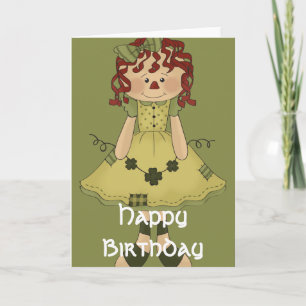 Irish RagDoll d3 Happy March Birthday Kaart