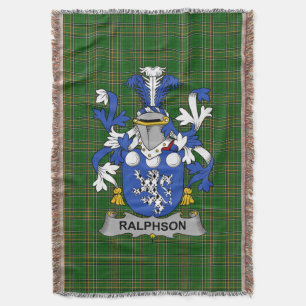 Irish Ralphson Coat of Arms Family Crest Ireland Deken