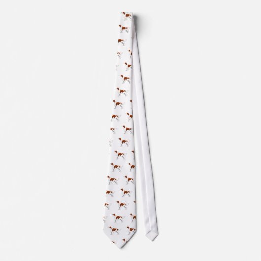 Irish Red and White Setter Basic Illustration Stropdas (Voorkant)