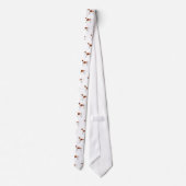 Irish Red and White Setter Basic Illustration Stropdas (Achterkant)