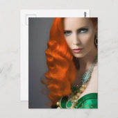 Irish Red Hain Goddess Briefkaart (Voorkant / Achterkant)