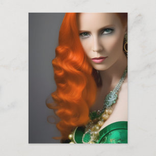 Irish Red Hain Goddess Briefkaart