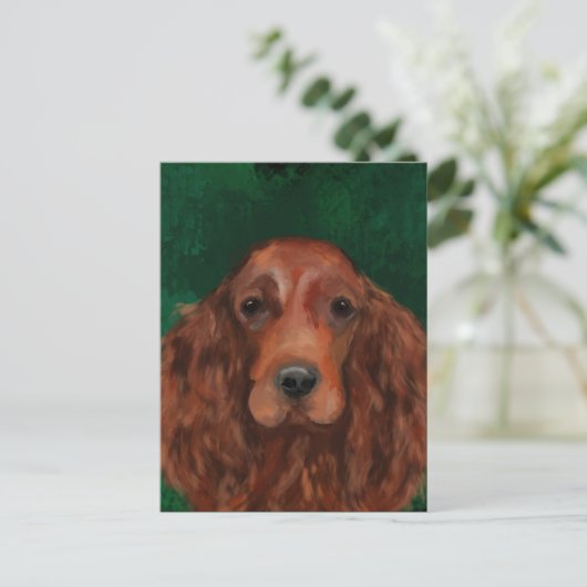 Irish Red Setter Briefkaart (Staand voorkant)