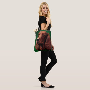 Irish Red Setter Dog in St. Patrick's Day Dress Draagtas