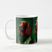 Irish Red Setter Dog in St. Patrick's Day Dress Koffiemok (Links)