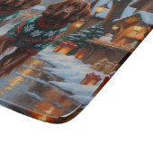 Irish Red Setter Dogs Christmas Snow Holiday Snijplank (Hoek)