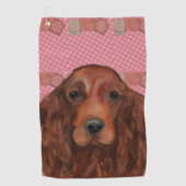 Irish Red Setter Golfhanddoek (Voorkant)