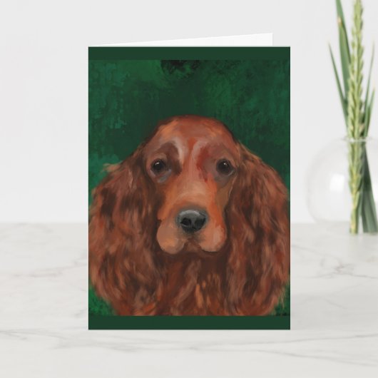 Irish Red Setter Kaart (Voorkant)