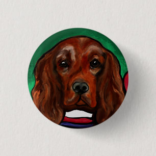 Irish Red Setter Ronde Button 3,2 Cm