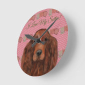 Irish Red Setter Ronde Klok (Hoek)