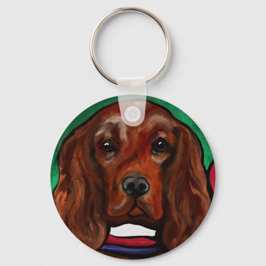 Irish Red Setter Sleutelhanger (Voorkant)
