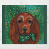 Irish Red Setter Sparkling Wijnetiket (Enkel label)
