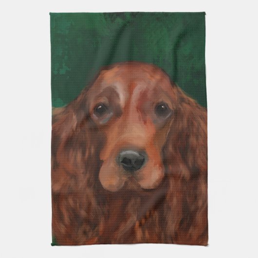 Irish Red Setter Theedoek (Verticaal)