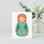 Irish Redhead Dancer Matryoshka Briefkaart (Staand voorkant)