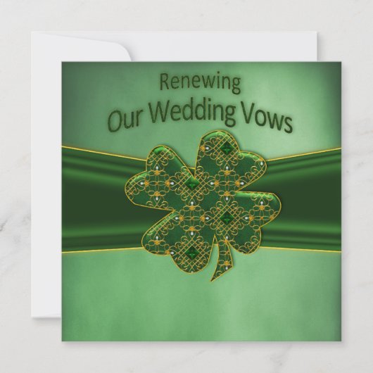 IRISH RENEWEDING WEDDING VOWS INVITATION KAART (Voorkant)