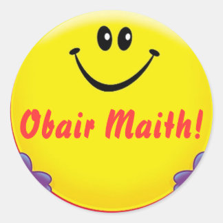 Irish reward sticker Obair Maith = Goed werk