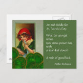  Irish Riddle St Patricks Day PC Briefkaarten (Voorkant / Achterkant)