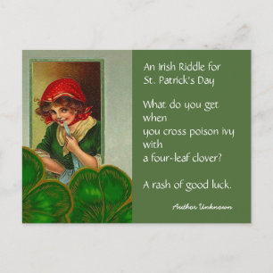 Irish Riddle St Patricks Day PC Briefkaarten