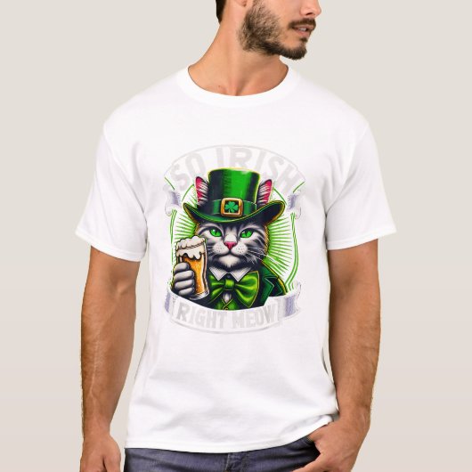 Irish Right Meow St Patrick s T-shirt (Voorkant)