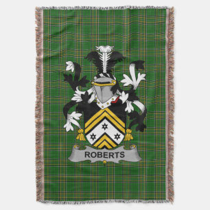 Irish Roberts Wapen van de familie Crest Ierland Deken