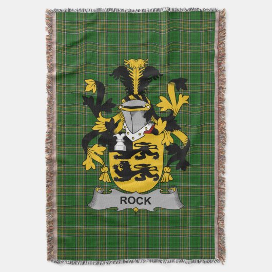 Irish Rock Coat of Arms Family Crest Ierland Deken (Voorkant Verticaal)