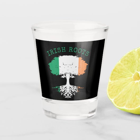 Irish Roots Family Tree Shot Glas (Voorkant)