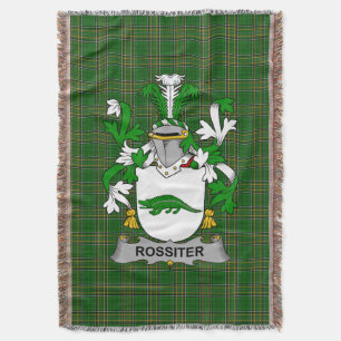 Irish Rossiter wapenschild Family Crest Ireland Deken