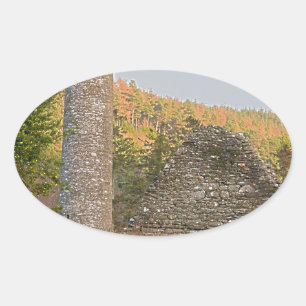 Irish Round Towers ouder dan 1.000 jaar Ovale Sticker