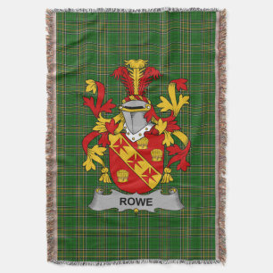 Irish Rowe Coat of Arms Family Crest Ireland Deken