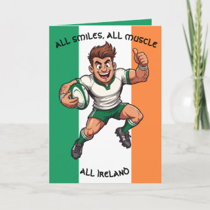 Irish Rugby Energie Met Duim Omhoog Kaart